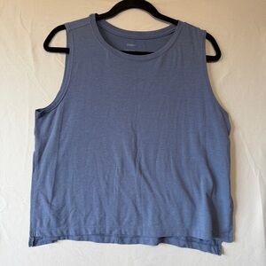 Nike Dri Fit Yoga Womens Tank Top Size Medium Blue Fitness Gym Running Workout